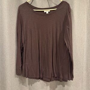 Style & Co. Women's Long Sleeve Top in Dark Brown